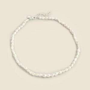 J. Crew Cream Pearl Necklace with Silver Clasp